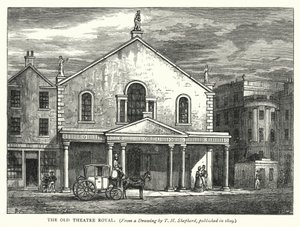Das alte Royal Theatre (Stich) von English School