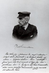 Die Eröffnungsseite des Manuskripts von Roald Amundsen von English School