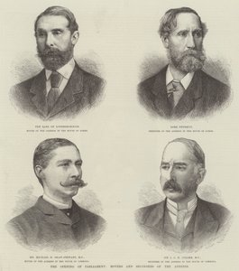 Die Eröffnung des Parlaments, Antragsteller und Unterstützer der Adresse (Stich) von English School