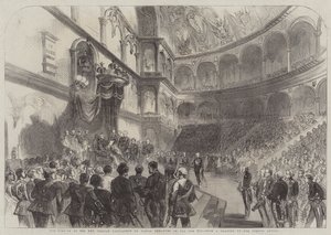 Die Eröffnung des neuen italienischen Parlaments durch Viktor Emanuel am 18. Ult (Gravur) von English School