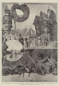Das Pantomime "Robinson Crusoe," im Lyceum (Lithografie) von English School