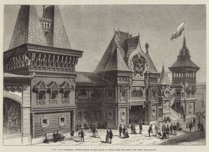 Die Pariser Ausstellung, russisches Modell des Palastes, in dem Peter der Große geboren wurde, nahe Moskau (Gravur) von English School