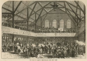 Der Volksmarkt, Whitechapel, London von English School