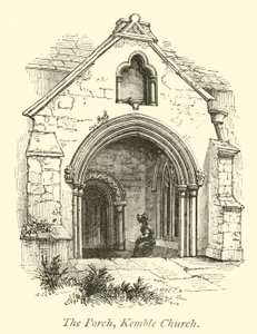 Die Veranda der Kemble Kirche von English School
