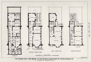 Das Portman Estate, Neues Herrenhaus für Sir Baldwyn Leighton, Baronet, Nr. 2, Upper Berkeley Street (Stich) von English School