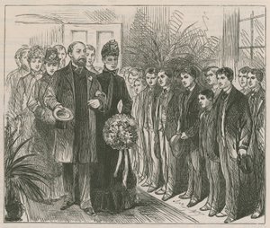Der Prinz und die Prinzessin von Wales eröffnen das Working Lads Institute, Whitechapel von English School