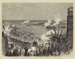 Der Prinz von Wales in Malta, Ankunft der "Serapis" im Hafen von English School