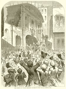Der Prinz von Wales trinkt auf den Erfolg des Krieges am Temple Bar von English School