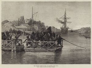 Die Route des Prinzen nach Indien, El Kantara, Suezkanal (Stich) von English School