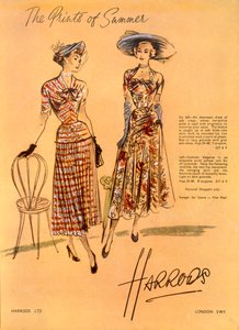 Die Drucke des Sommers, von Harrods Ltd Juni 1948 von English School