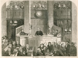 Der Gefangene im Dock, Old Bailey von English School