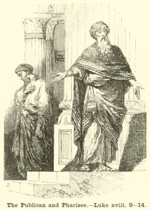 Der Zöllner und der Pharisäer, Lukas, xviii, 9, 14 von English School