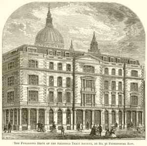 Das Verlagshaus der Religious Tract Society, Nr. 56 Paternoster Row von English School