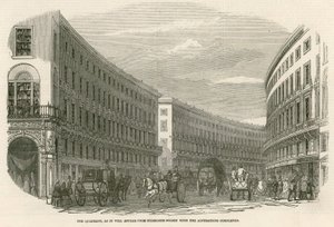 Der Quadrant, Regent Street, London, wie er von der Tichborne Street mit den abgeschlossenen Änderungen erscheinen wird
