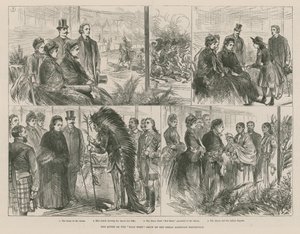 Die Königin bei der Wildwest-Show der Großen Amerikanischen Ausstellung von English School