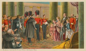Die Königin empfängt die Krim-Helden im Buckingham Palace von English School