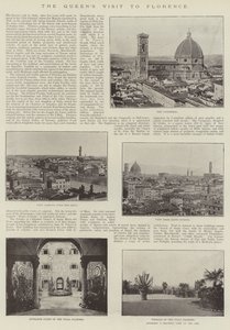 Der Besuch der Königin in Florenz (Gravur) von English School