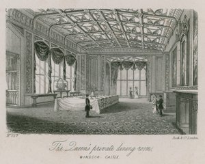 Das private Speisezimmer der Königin im Windsor Castle von English School