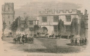 Der Besuch der Königin in Birmingham - die Abreise vom Warwick Castle von English School
