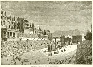 Die Rennbahn im Circus Maximus von English School