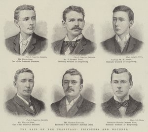 Der Überfall auf den Transvaal, Gefangene und Verwundete (Gravur) von English School