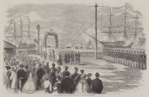 Der Empfang des Prinzen von Wales in Halifax, Nova Scotia (Gravur)