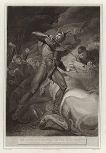 Der entschlossene Auftritt des Earl of Warwick vor der Schlacht von Touton von English School