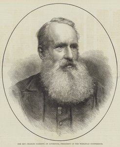 Der Reverend Charles Garrett aus Liverpool, Präsident der Wesleyanischen Konferenz (Stich) von English School