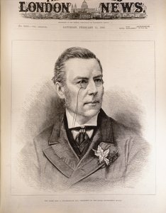 Der Rechte Ehrenwerte Joseph Chamberlain (1836-1914), M.P., Präsident des Local Government Board, aus 