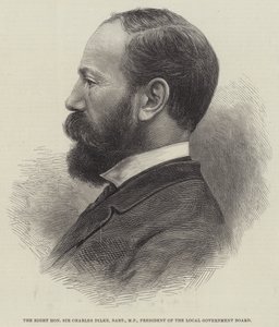 Der ehrenwerte Sir Charles Dilke, Baronet, MP, Präsident des Gemeindeverwaltungsamtes von English School