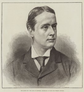 Der ehrenwerte Earl of Rosebery, Außenminister (Stich) von English School