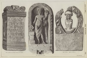 Die römische Mauer und römische Kunst in Großbritannien (Gravur) von English School