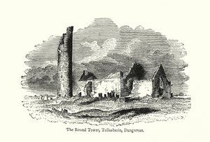 Der Runde Turm, Tullosherin, Dungarvan (Gravur) von English School