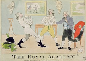 Die Königliche Akademie, veröffentlicht von S.W. Fores, 1786 (farbige Radierung) von English School