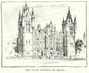 Das Royal College of Music (Gravur) von English School
