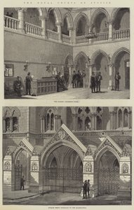 Die Royal Courts of Justice (Stich) von English School