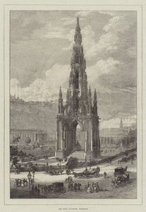 Das Scott-Denkmal, Edinburgh (Gravur)