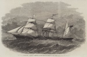 Die Schraubendampfschiff "Indian", Ankunft des ersten Detachments des 100. Regiments in der Mersey von English School