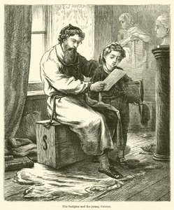 Der Bildhauer und der junge Maler von English School