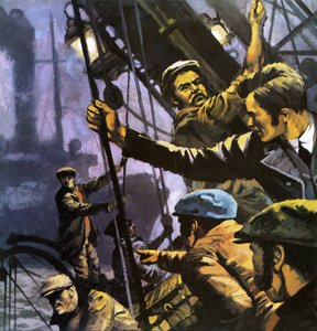 Der Seewolf. Illustration zum Buch von Jack London. von English School
