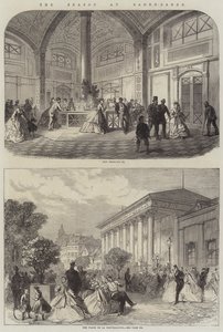Die Saison in Baden-Baden (Gravur) von English School