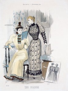 Die Saison, Modeplatte für Die Königin, September 1892 von English School