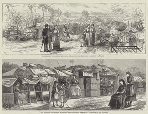 Das Lager der Shaker in Hordle (Gravur) von English School