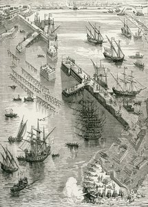 Die Belagerung von Rochelle, aus Die Geschichte Frankreichs, von Emile de Bonnechose, veröffentlicht von Ward, Lock und Co, London