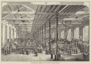 Der Spinnraum in den Shadwell Rope Works von English School