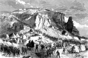 Der Sturm auf Magdala am Ostersonntag, 13. April 1868, aus Die britische Expedition nach Abessinien, 1868 von English School