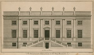 Das Chirurgentheater im Old Bailey, London von English School