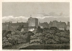 Das Swan Theatre am Bankside, wie es im Jahr 1614 erschien von English School