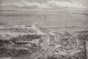 Der Hafen und die Docks von Swansea, aus The Illustrated London News, 22. Oktober 1881