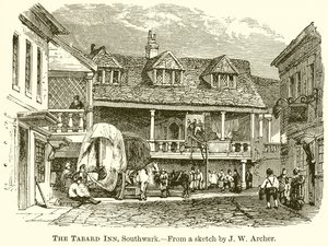 Das Tabard Inn, Southwark von English School